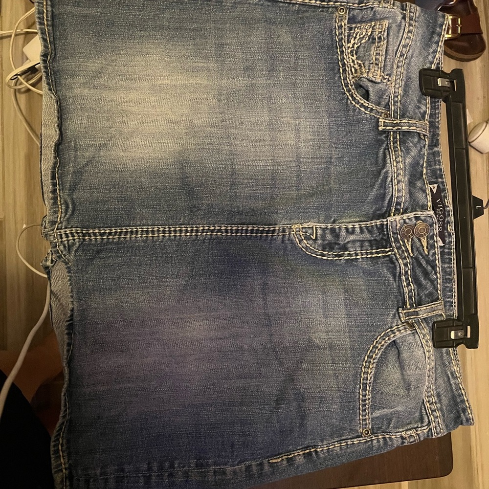 Vintage Blue Denim Jeans with Faded Wash